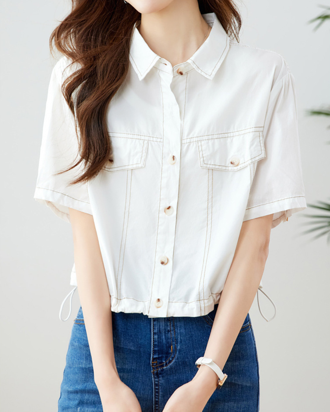 Vera Clean Utility Crop Shirt