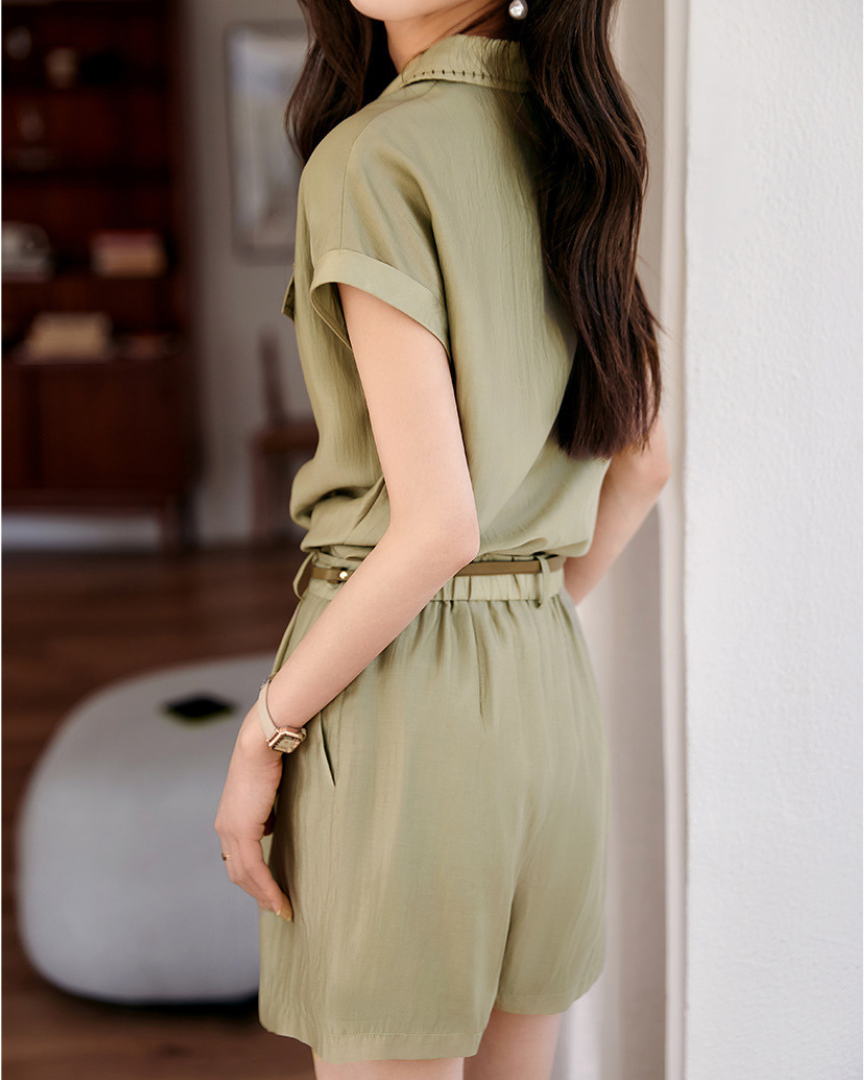Sage Soft Stitch Shirt Set