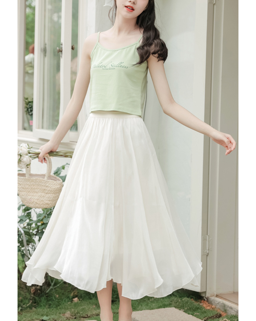 Lila Layered Voile Skirt Set