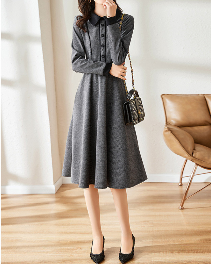 Marin Quiet Woolen Midi Dress