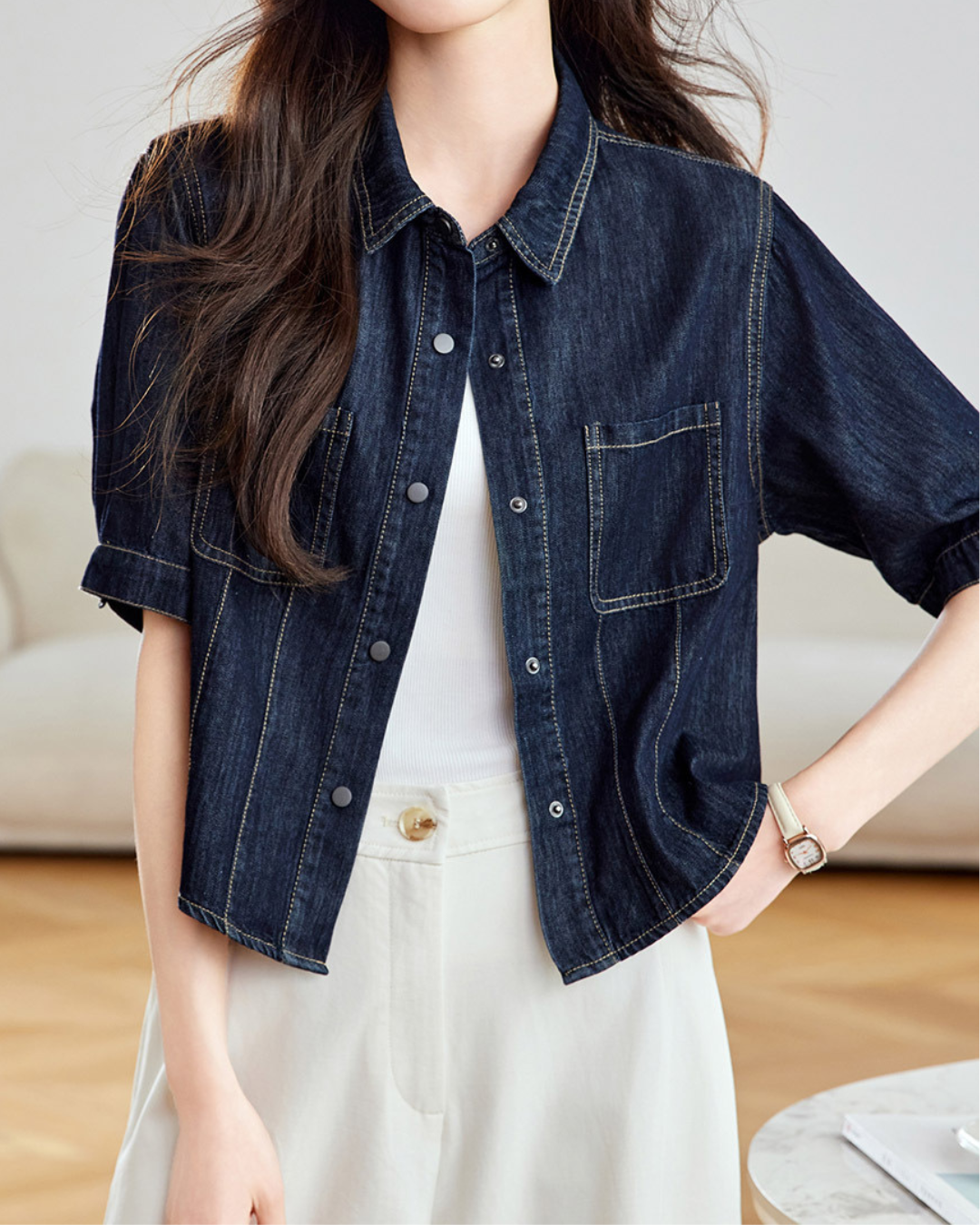 Nora Ease Denim Shirt
