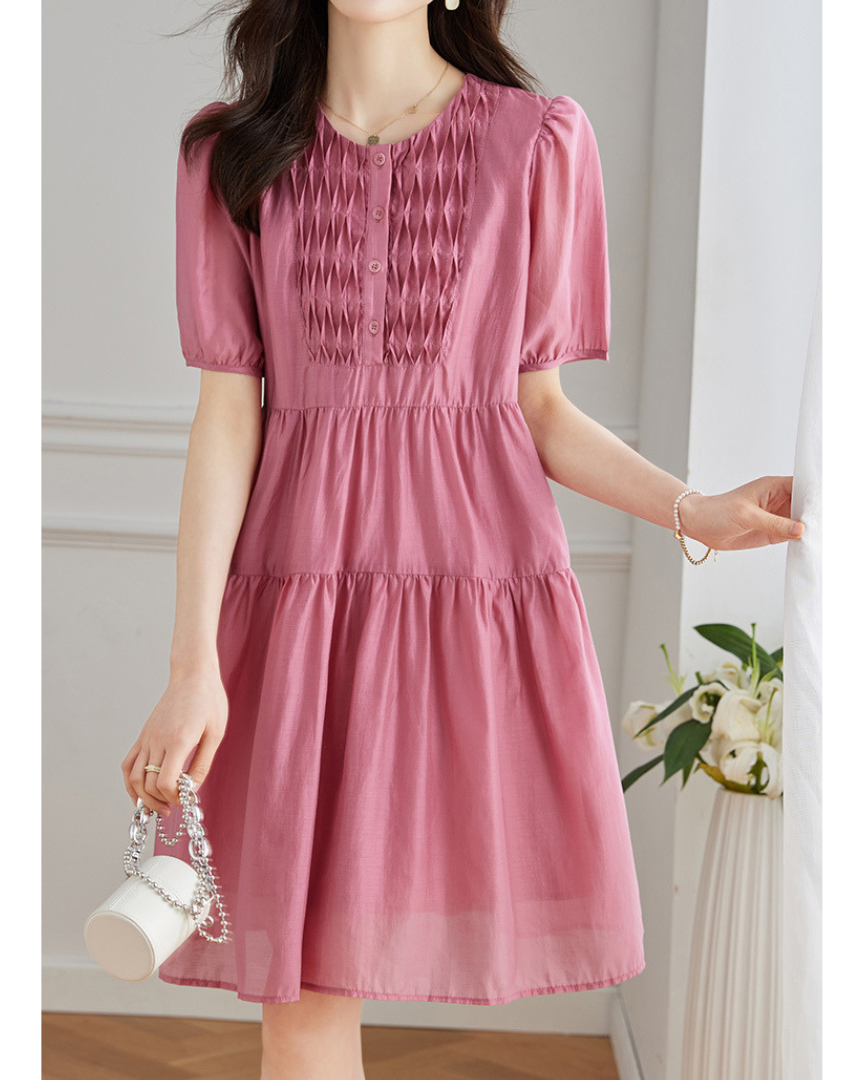 Flora Tier Smock Midi Dress