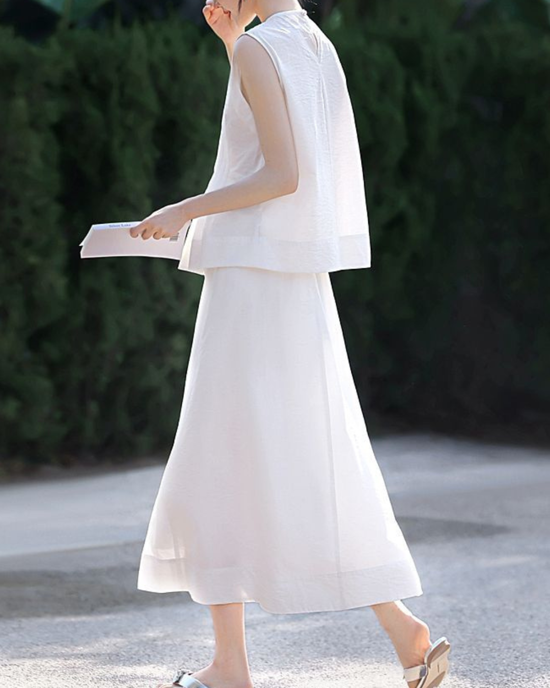 Lina Pleat Breeze Cotton Set
