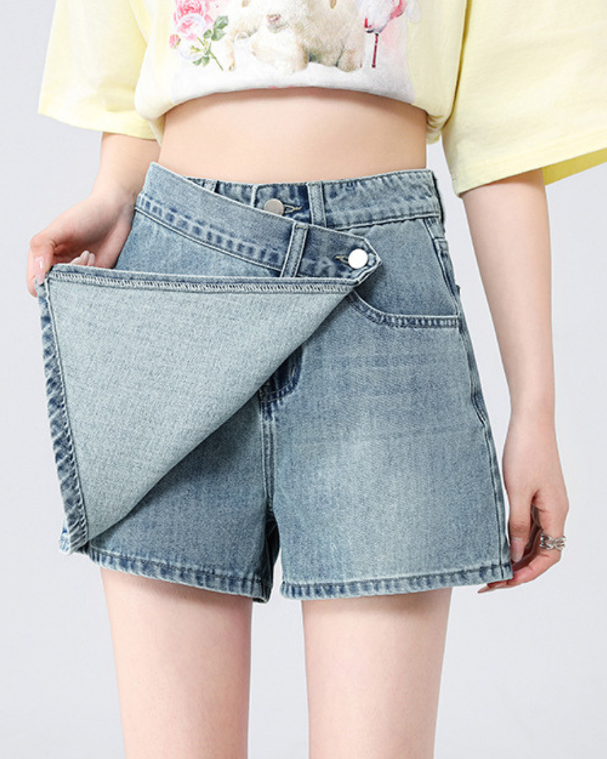 Lina Wrap Detail Denim Skort