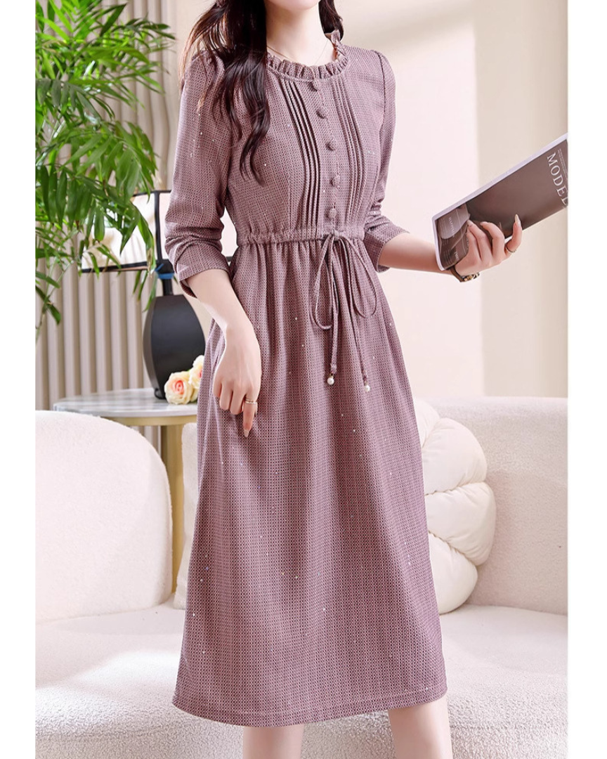 Lyra Dot Ruche Waist Dress