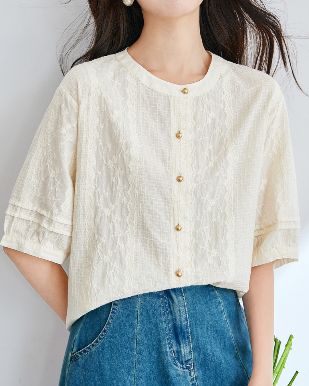 Elora Light Textured Blouse