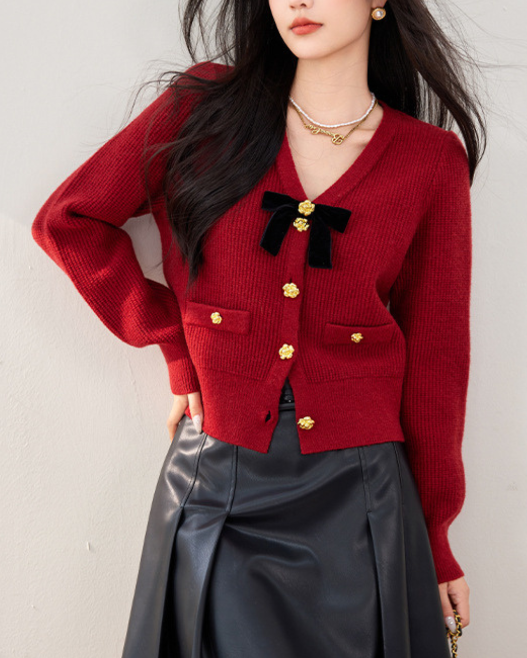 Elva Ribbon Knit Cardigan