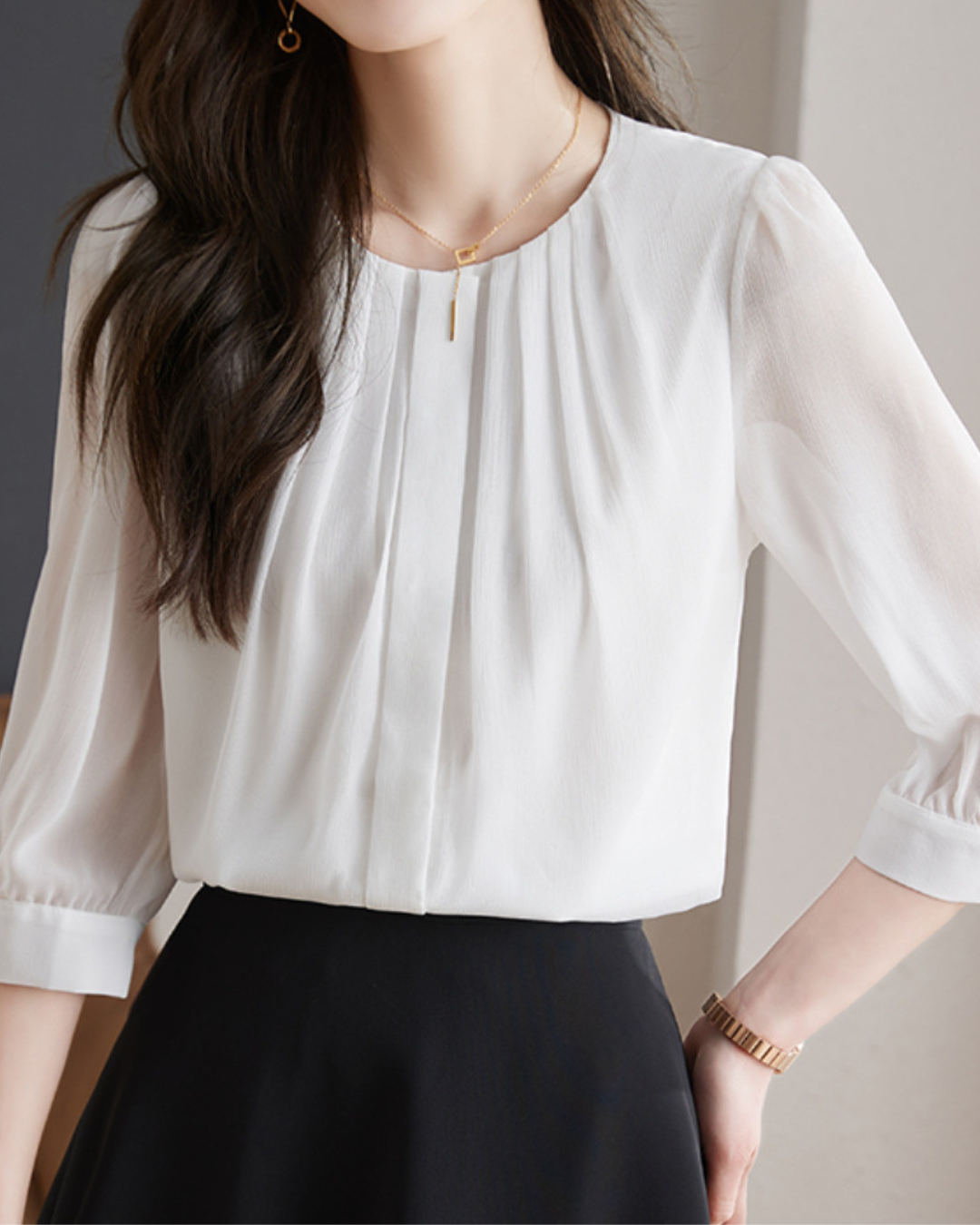 Nora Soft Curve Sleeve Blouse
