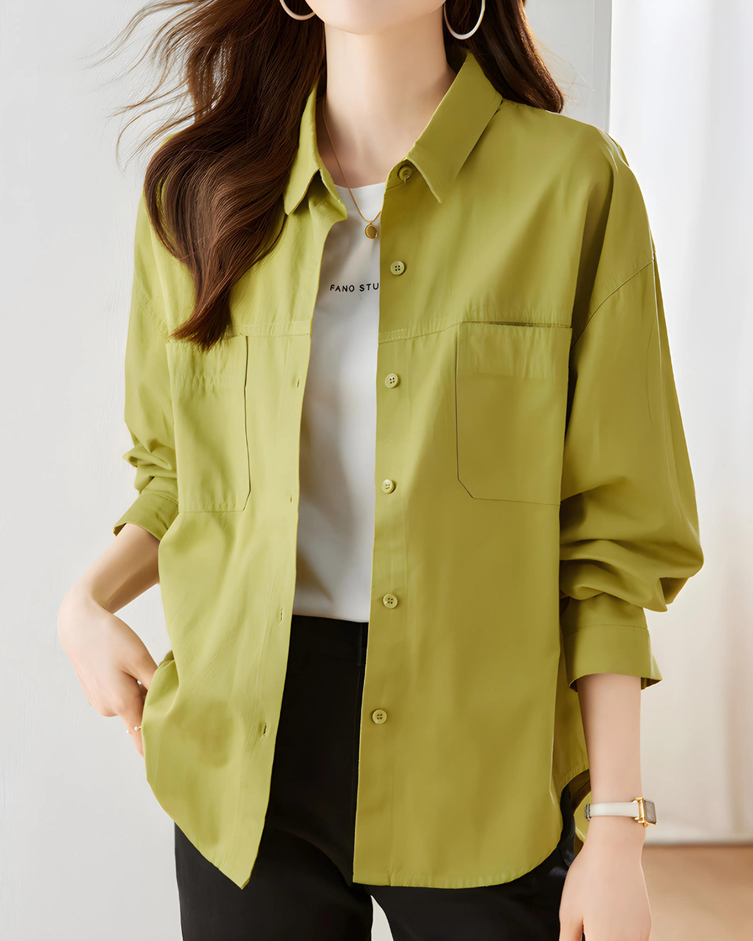 Lina Flow Cotton Pocket Shirt