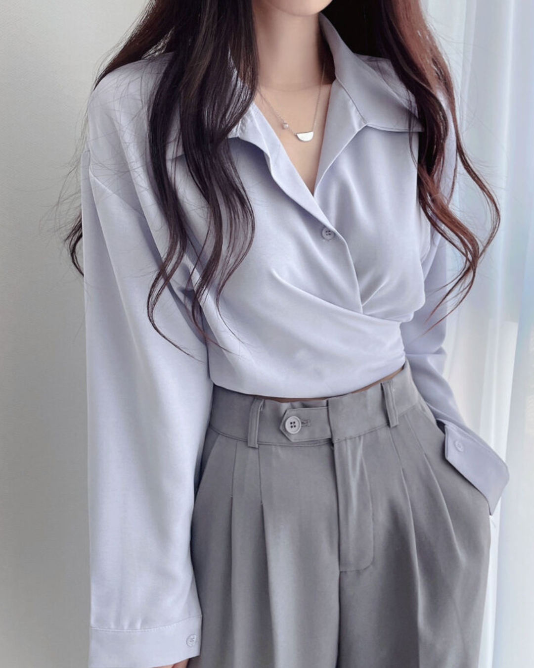 Elora Tie Back Drape Shirt