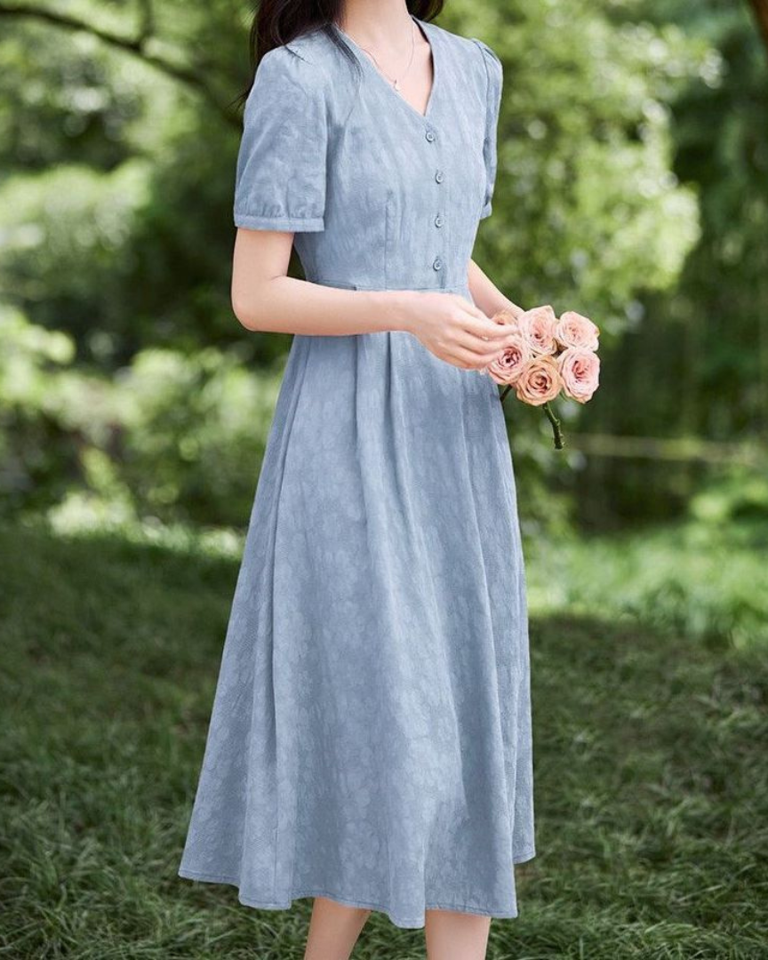 Mira Clay Bloom Cotton Dress