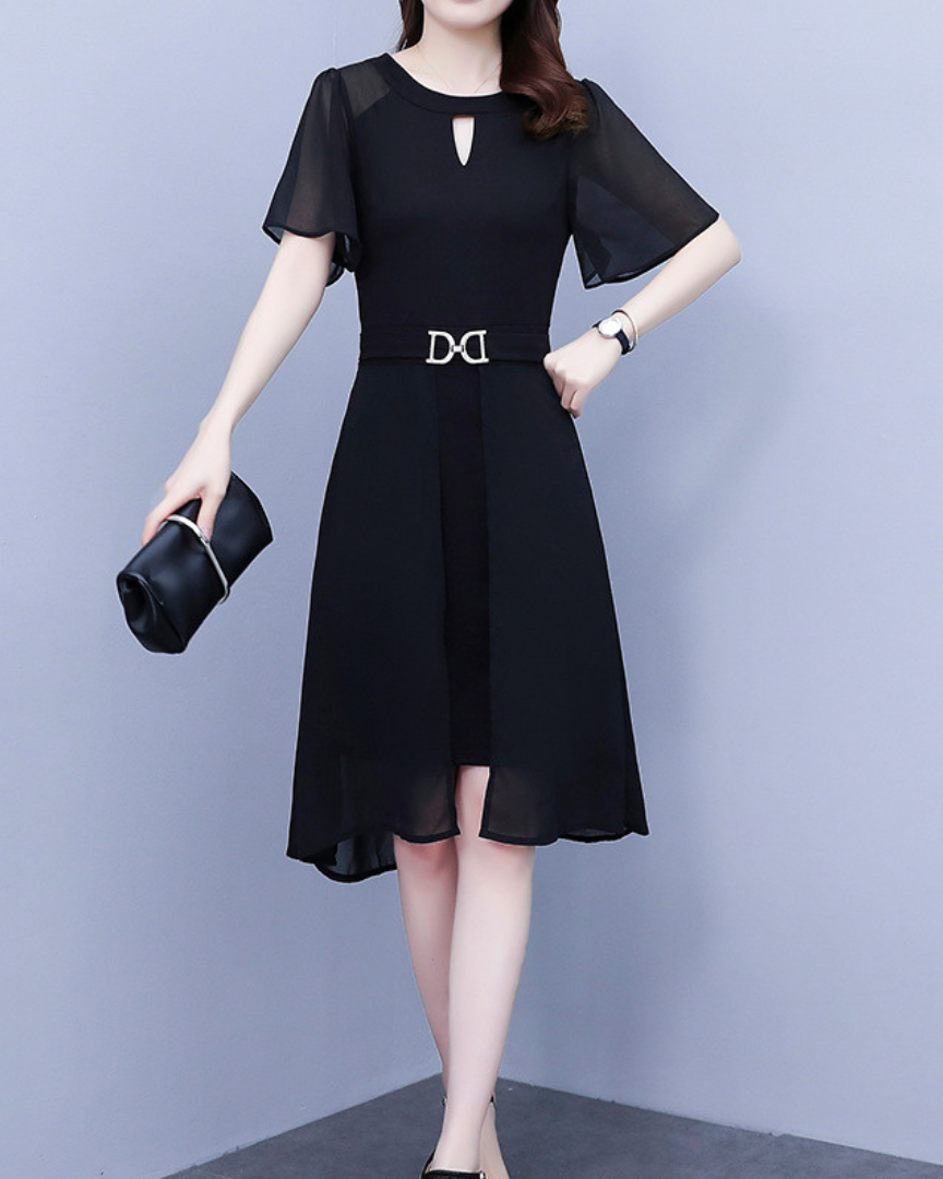 Eloise Flutter Keyhole Dress