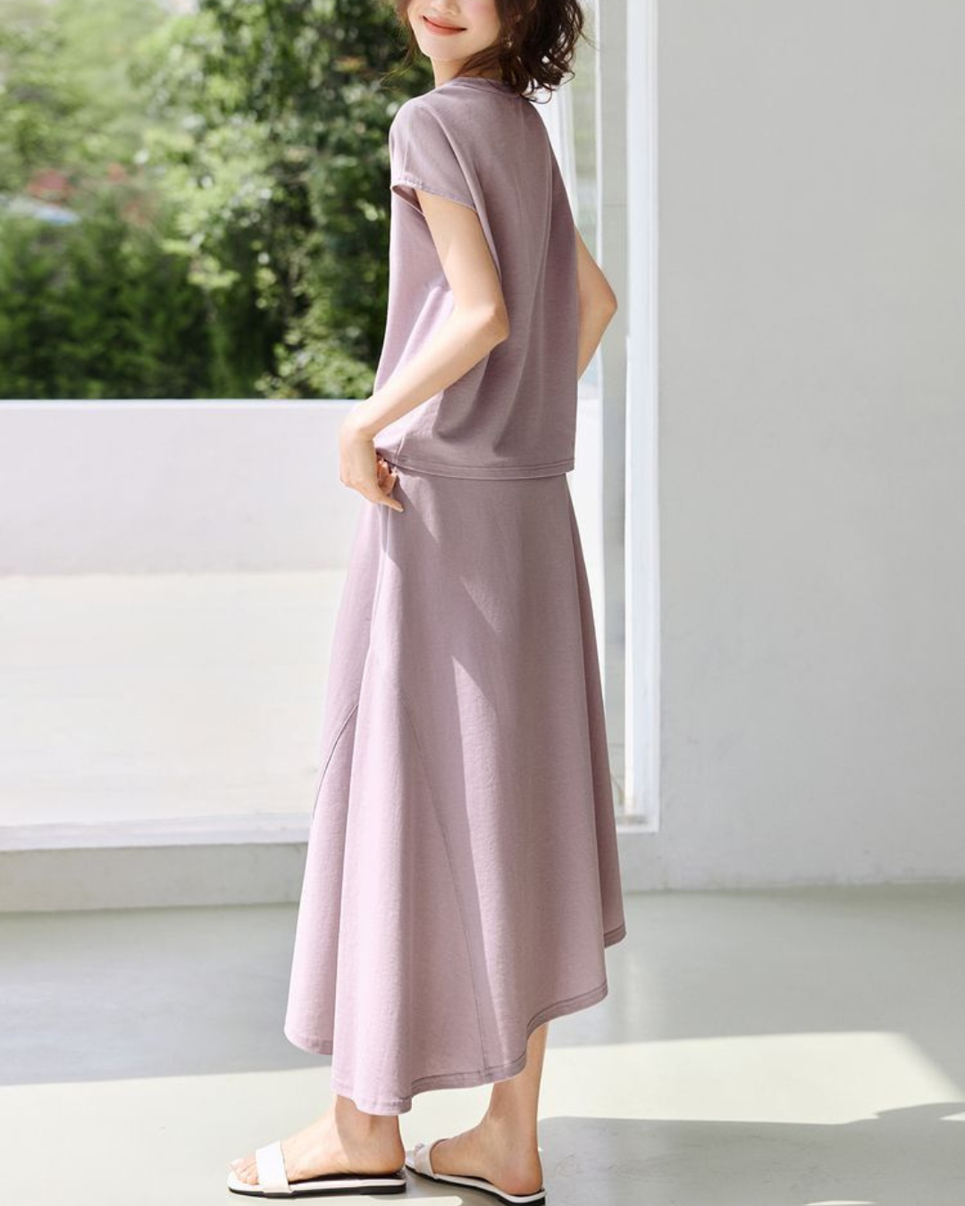 Lila Calm Ribbon Skirt Set