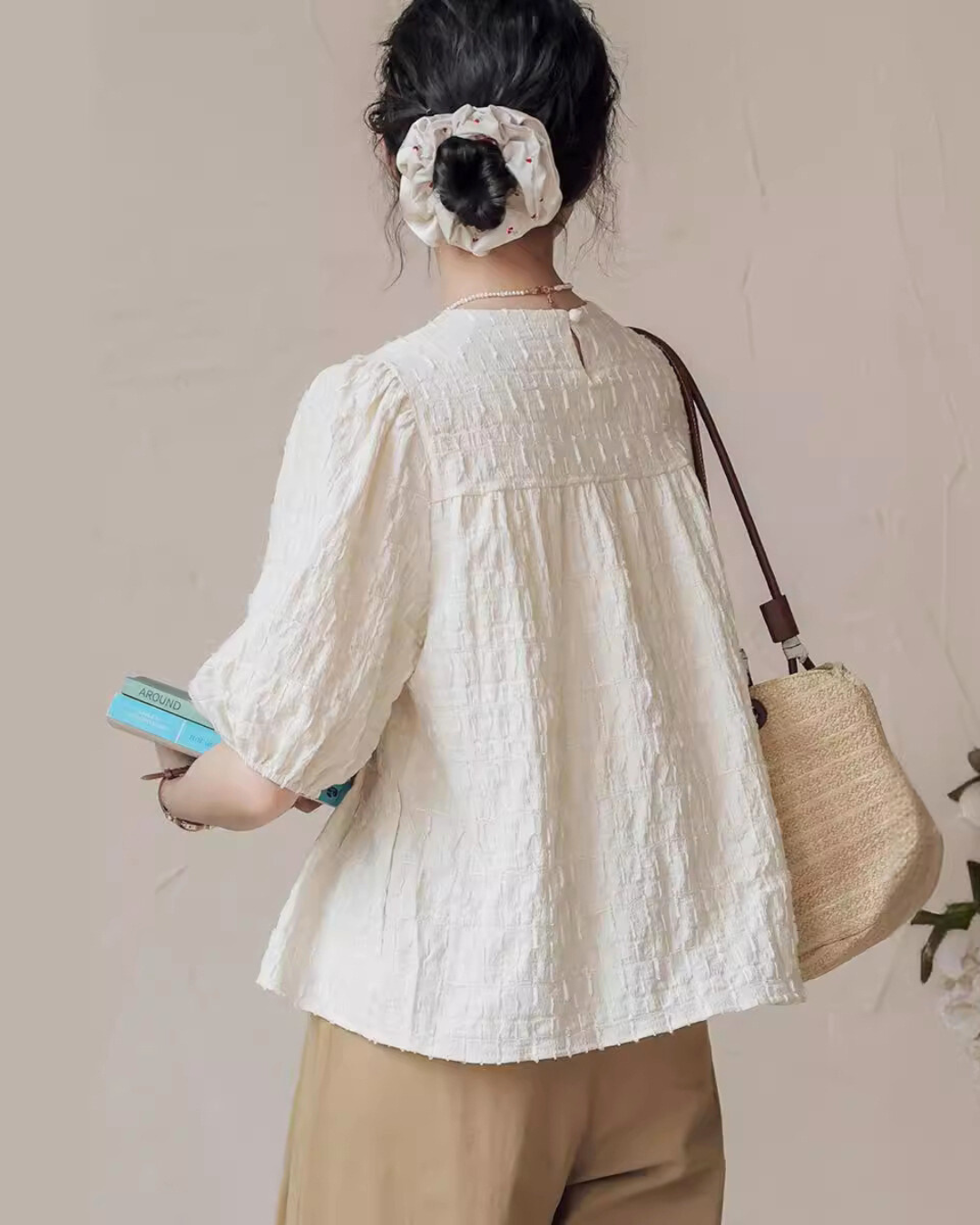 Elodie Crinkle Soft Blouse