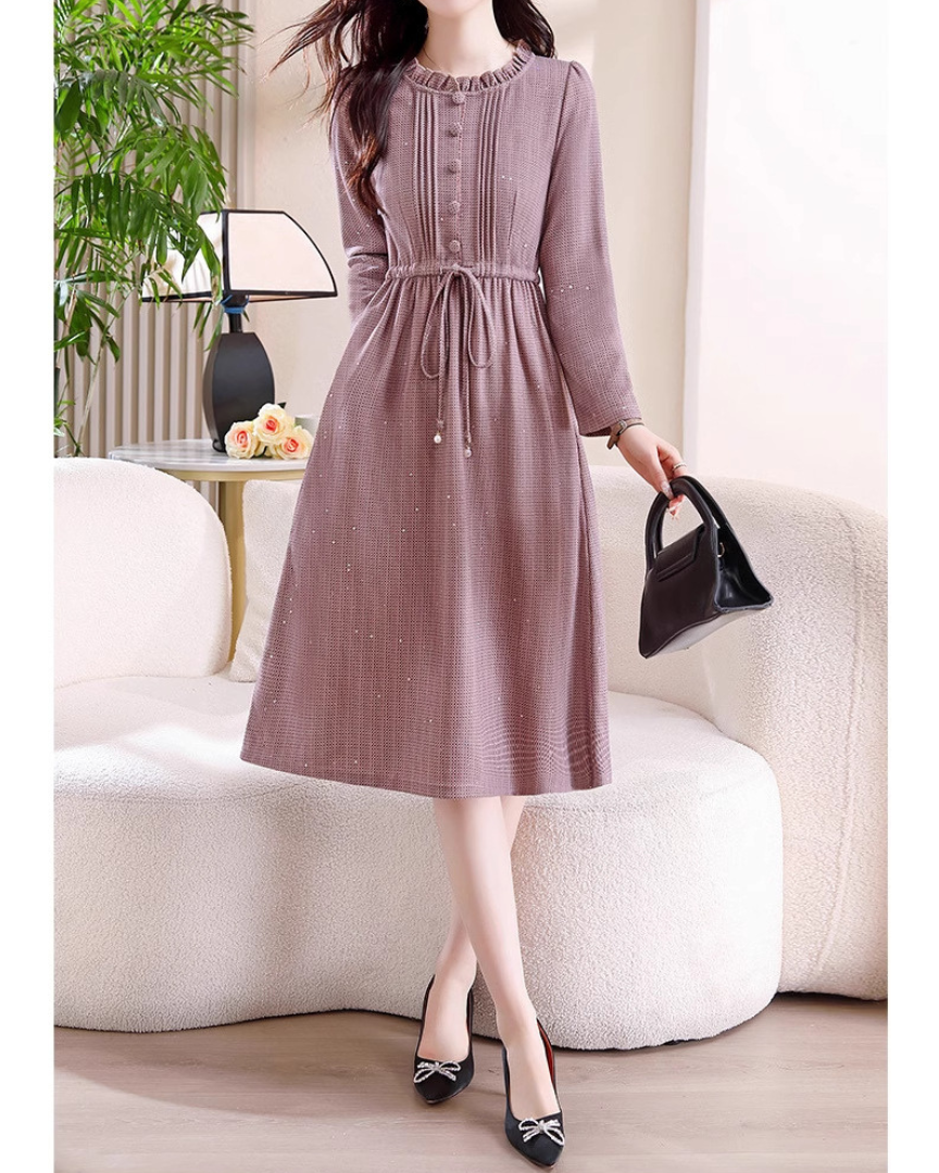 Lyra Dot Ruche Waist Dress