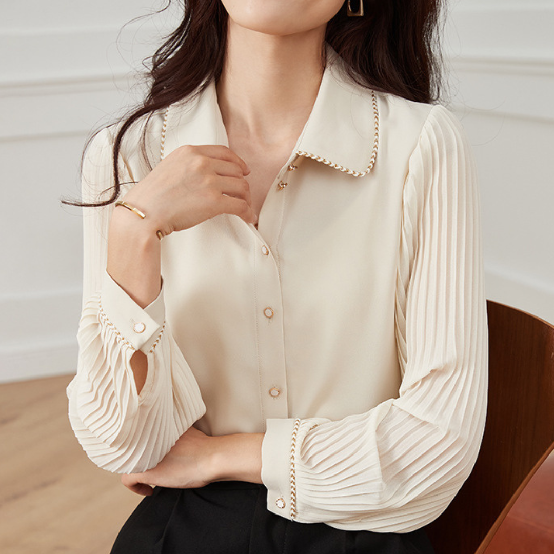 Aira Lapel Soft Collar Blouse