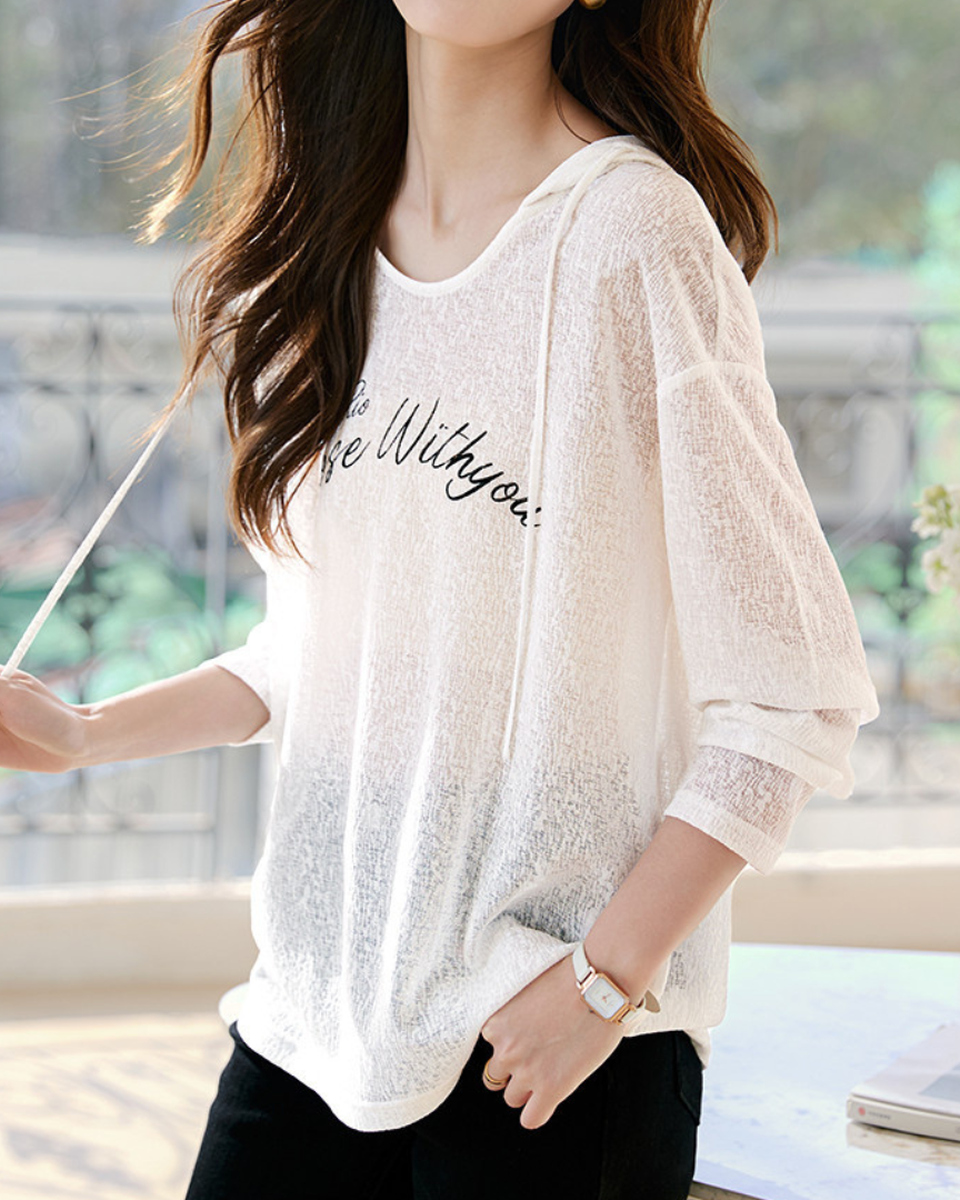 Elsie Sheer Hooded T-Shirt