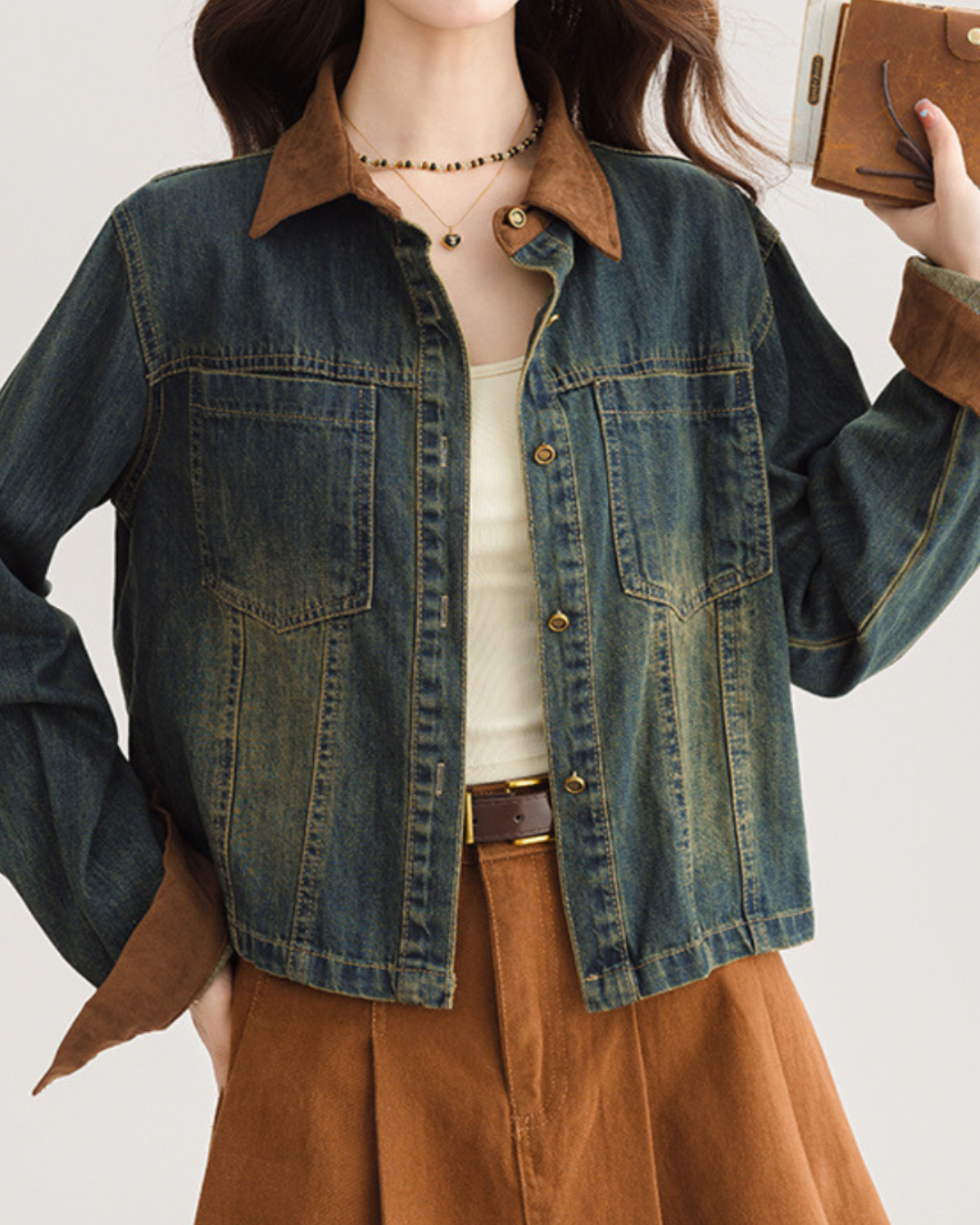 Nora Soft Contrast Denim Jacket