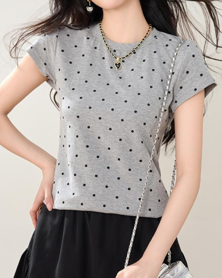 Isla Soft Dot Cotton T-Shirt