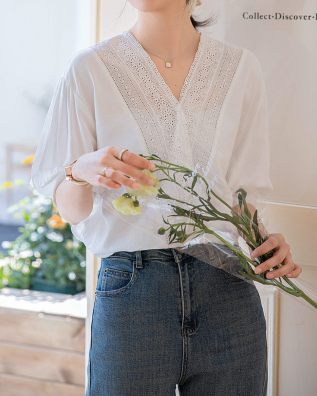 Amelia Lace Trim Shirt