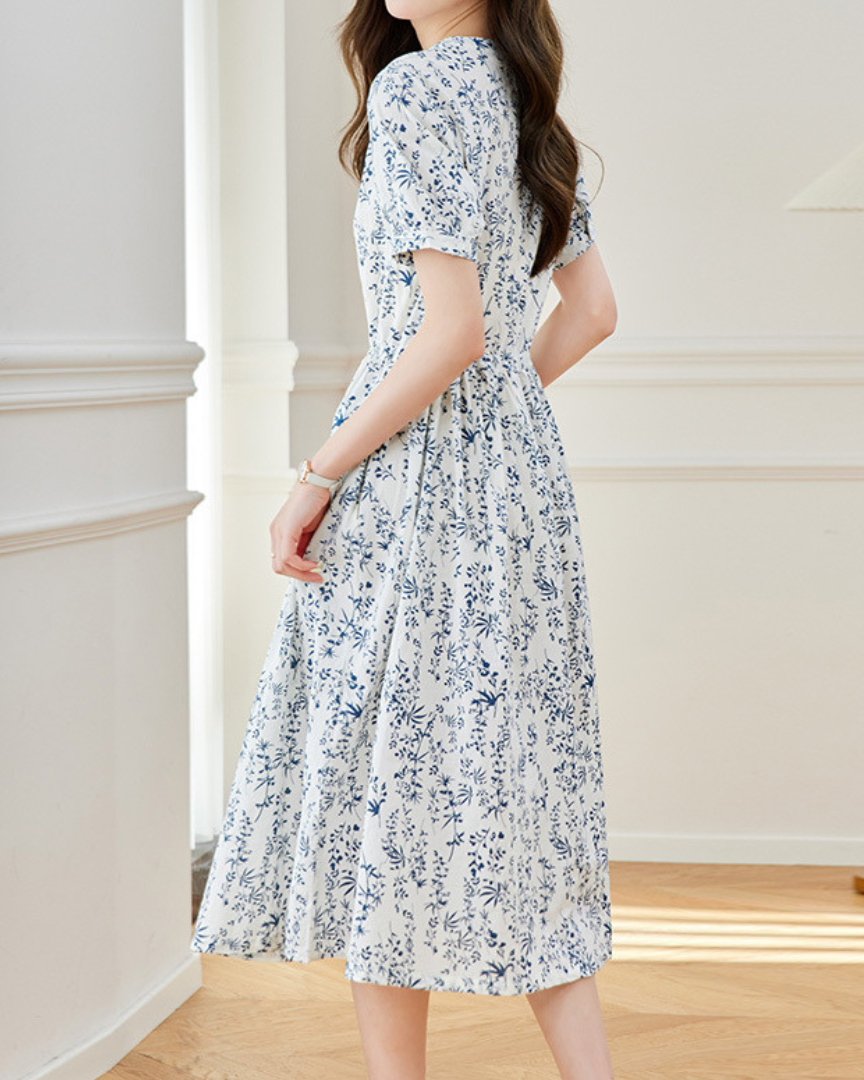 Lina Mist Print Midi Dress