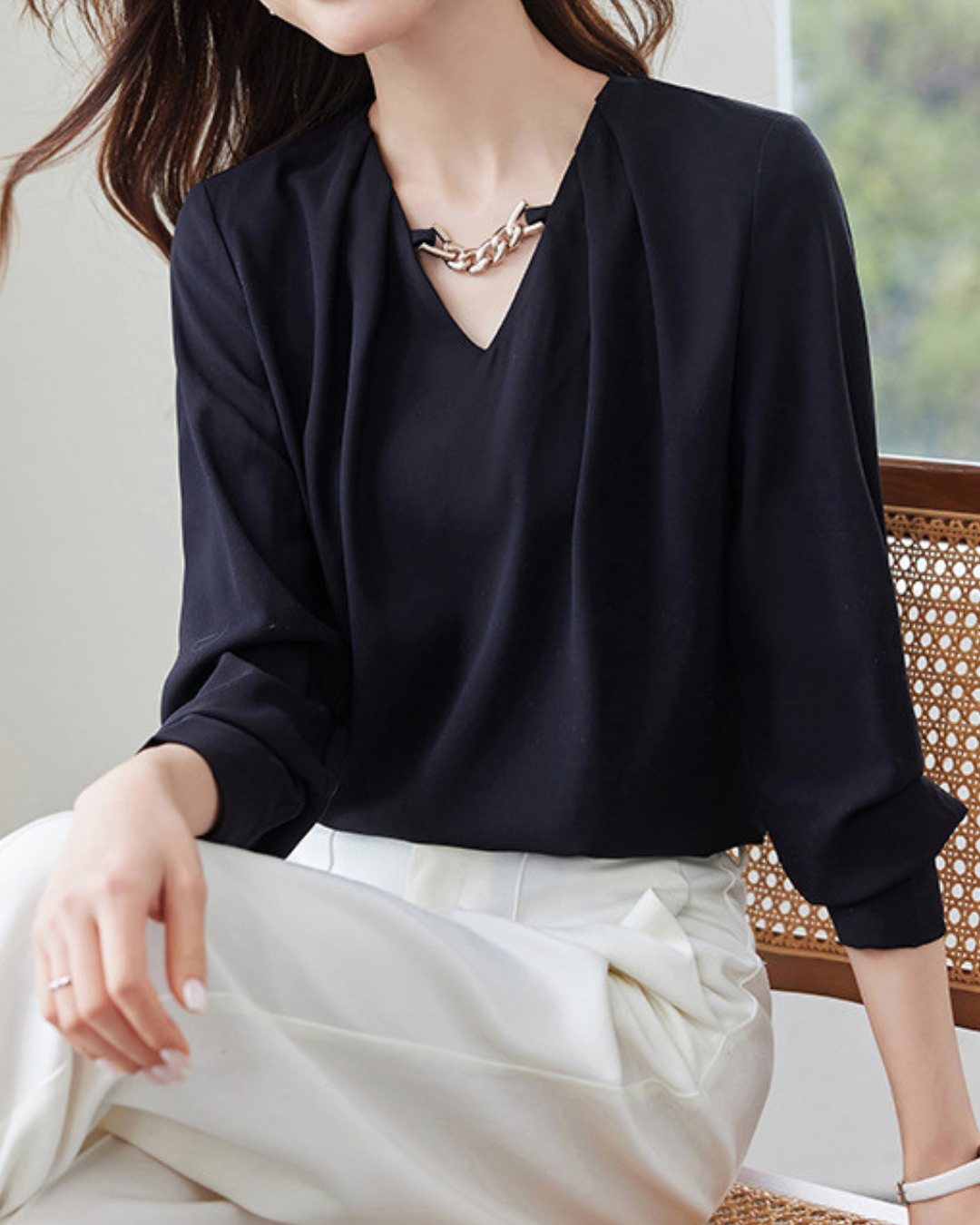 Nora Satin Twist Blouse
