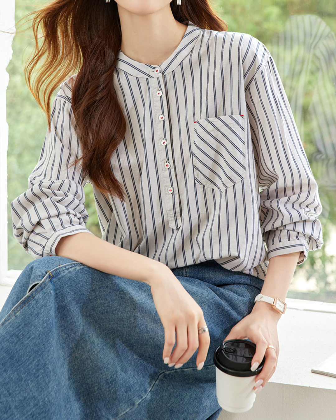 Amara Ease Stripe Shirt