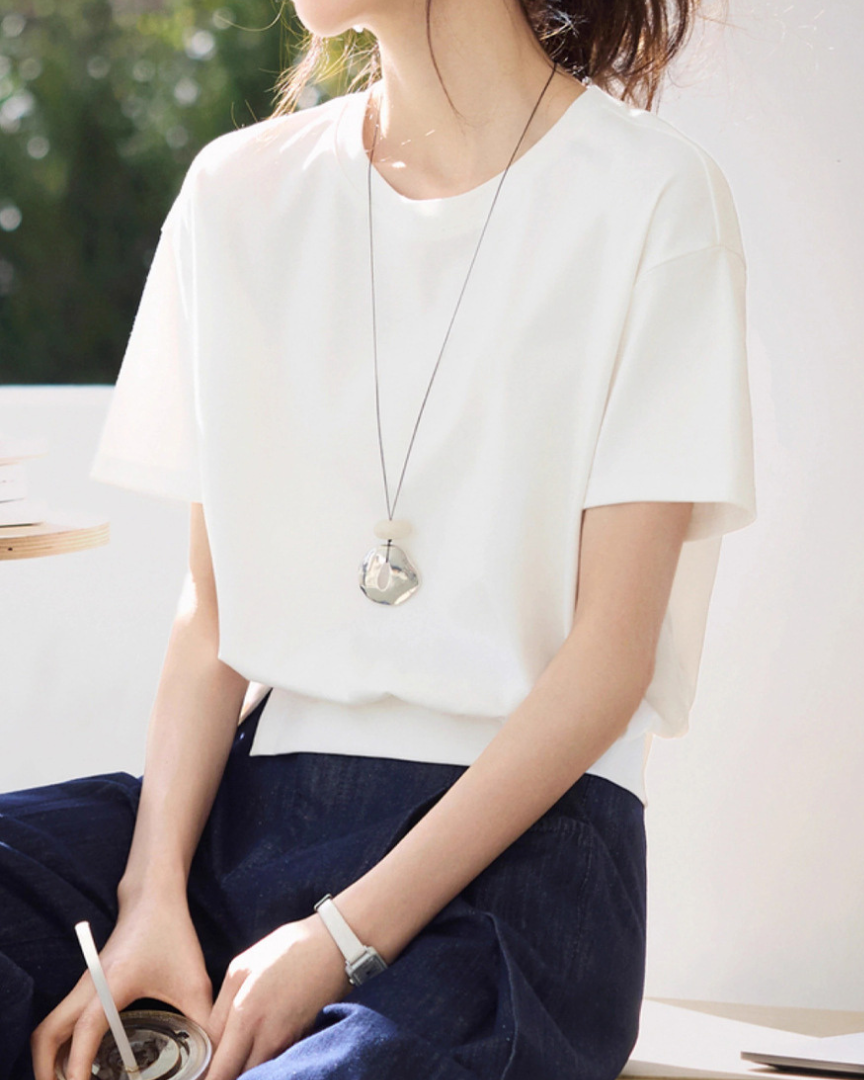 Aria Soft Gathered Hem T-Shirt