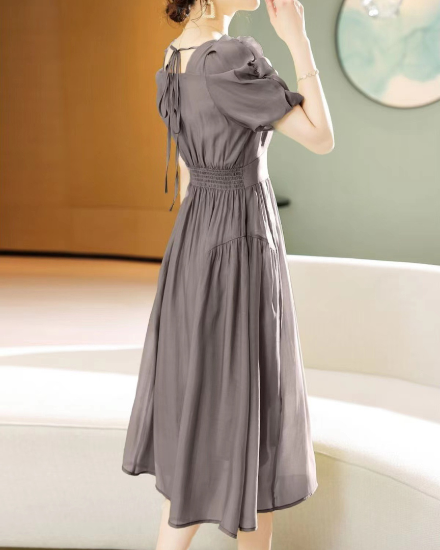 Arielle Light Gathered Dress