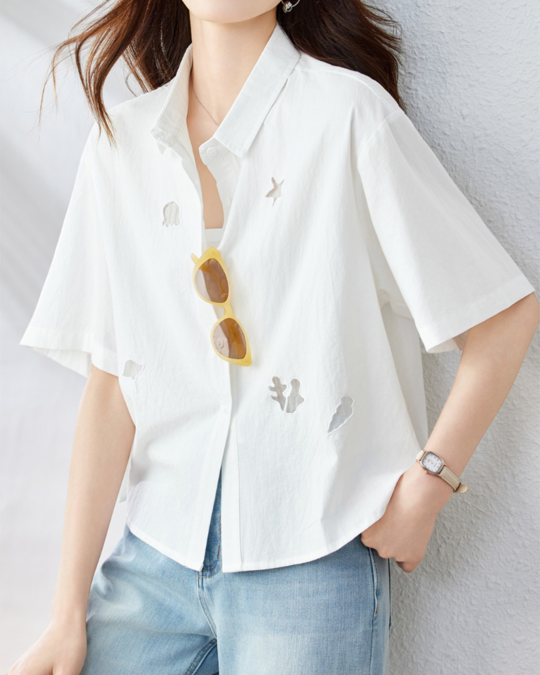 Isla Breeze Embroidery Shirt