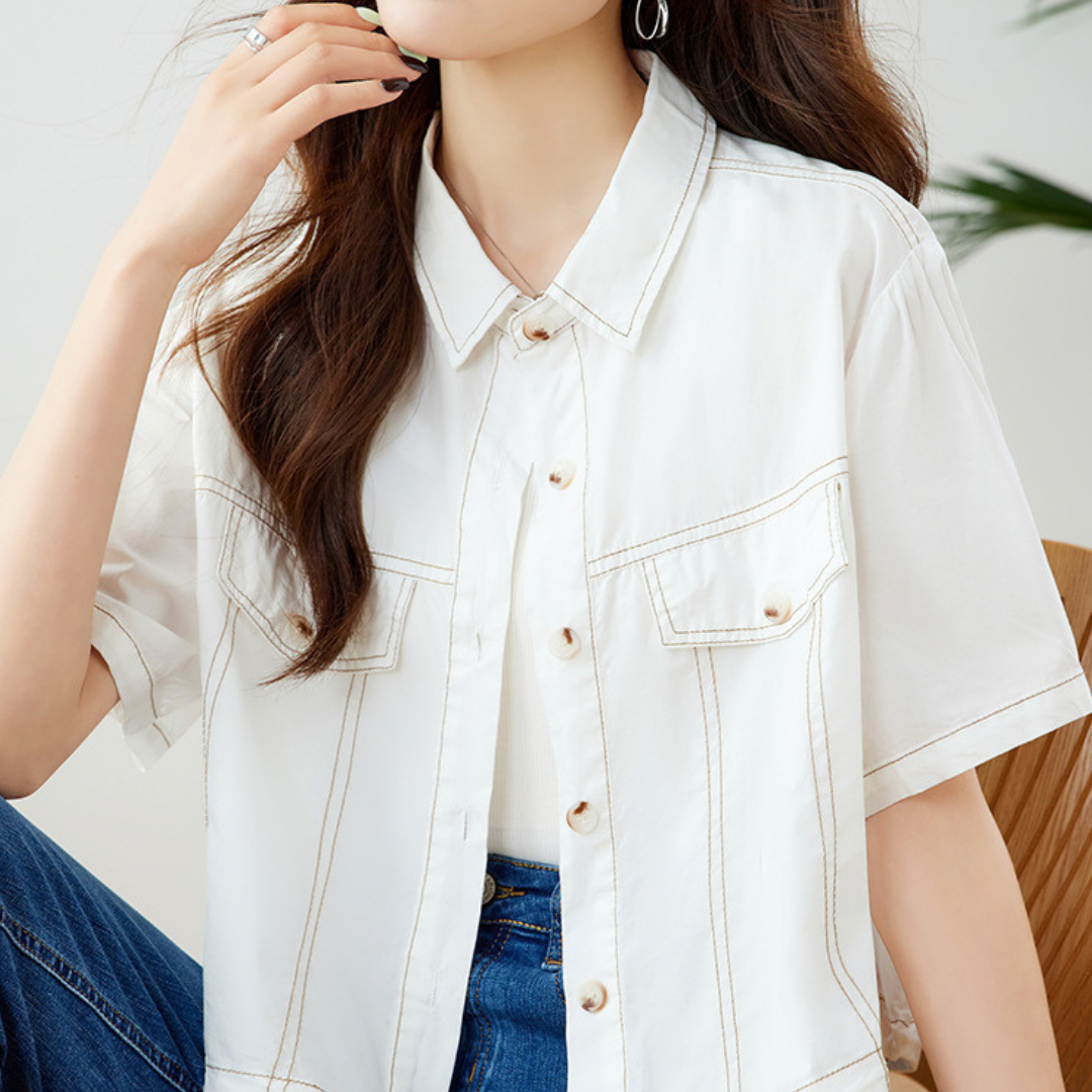Vera Clean Utility Crop Shirt