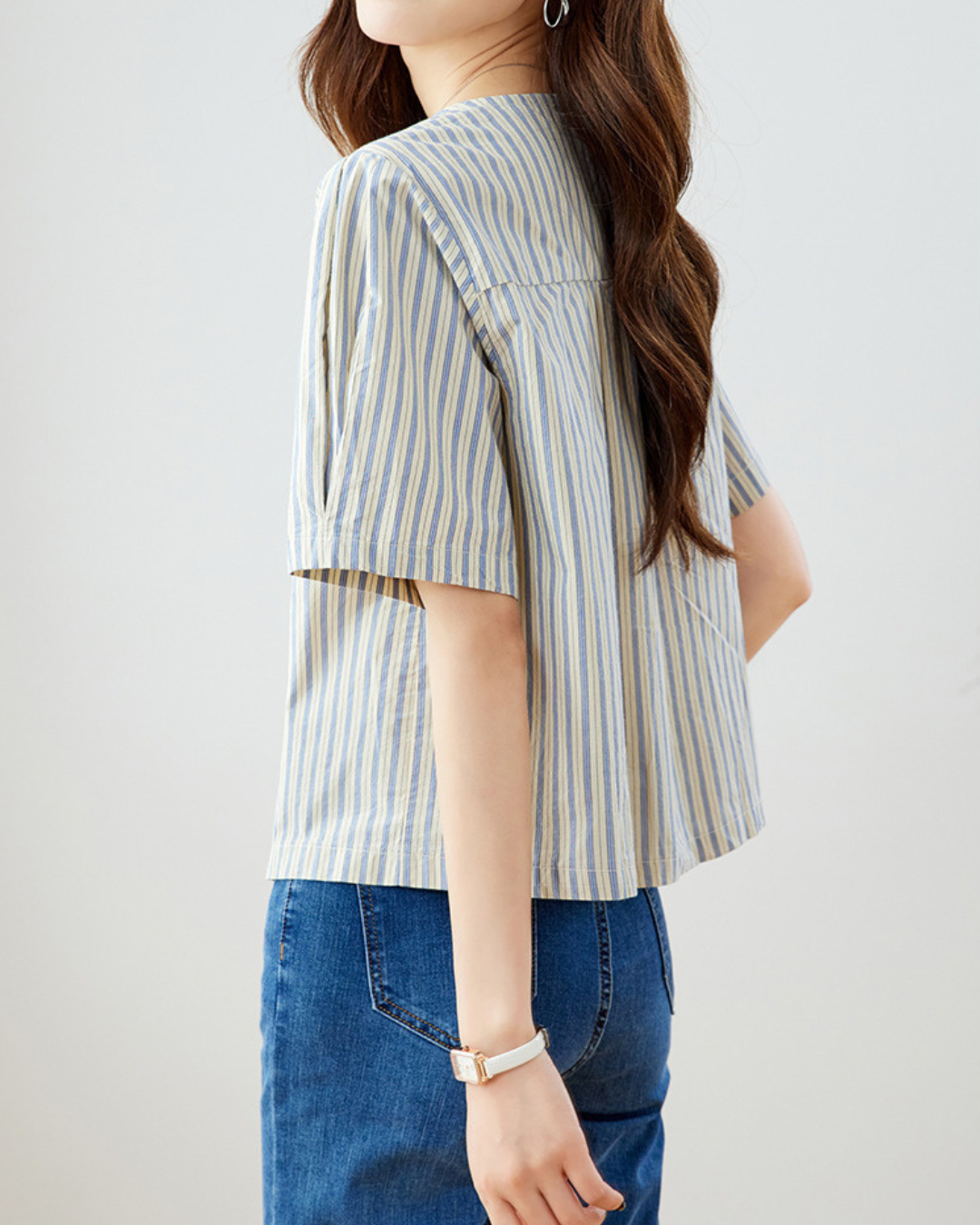 Mila Drift Stripe Button Shirt