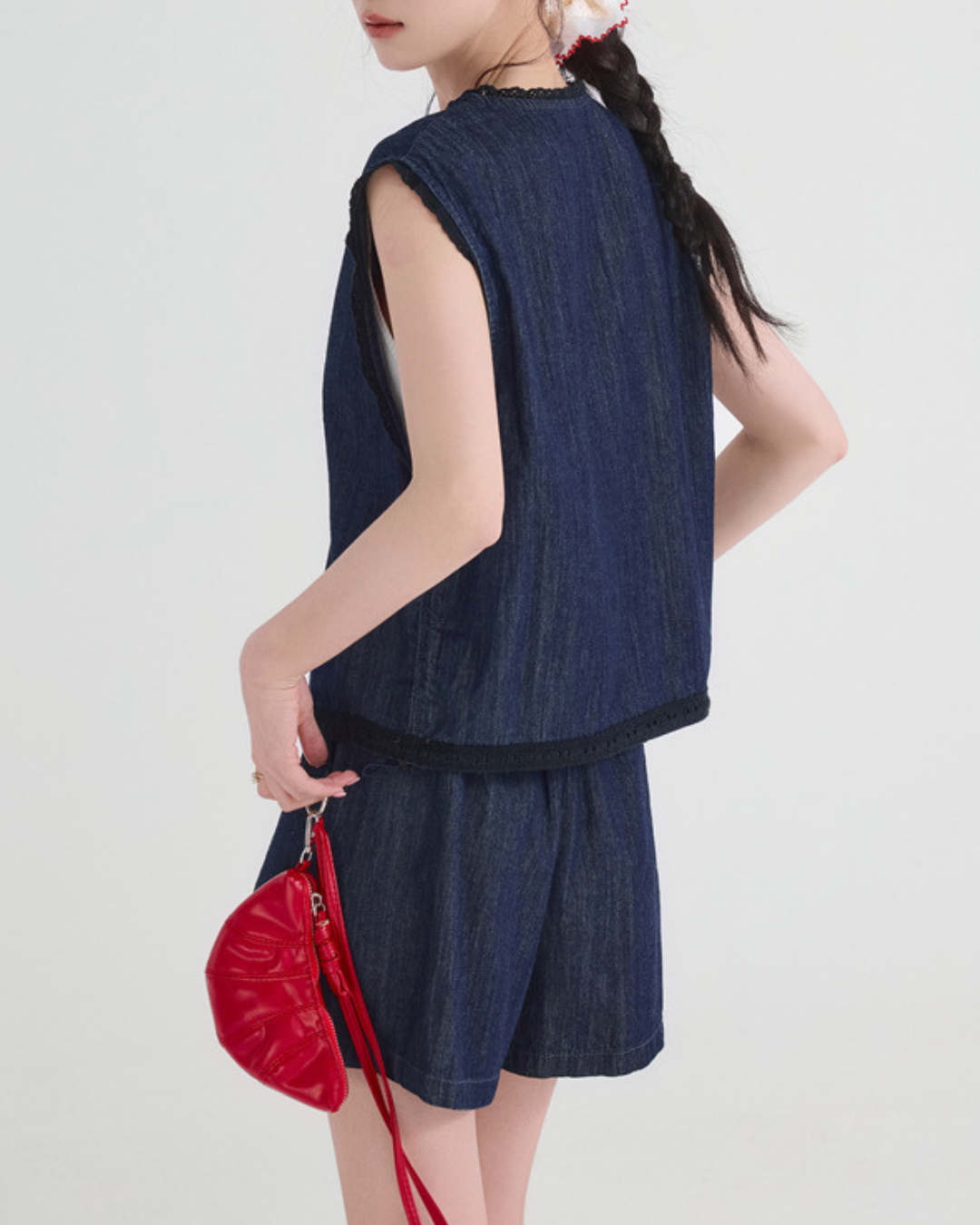 Rue Ease Gathered Denim Set