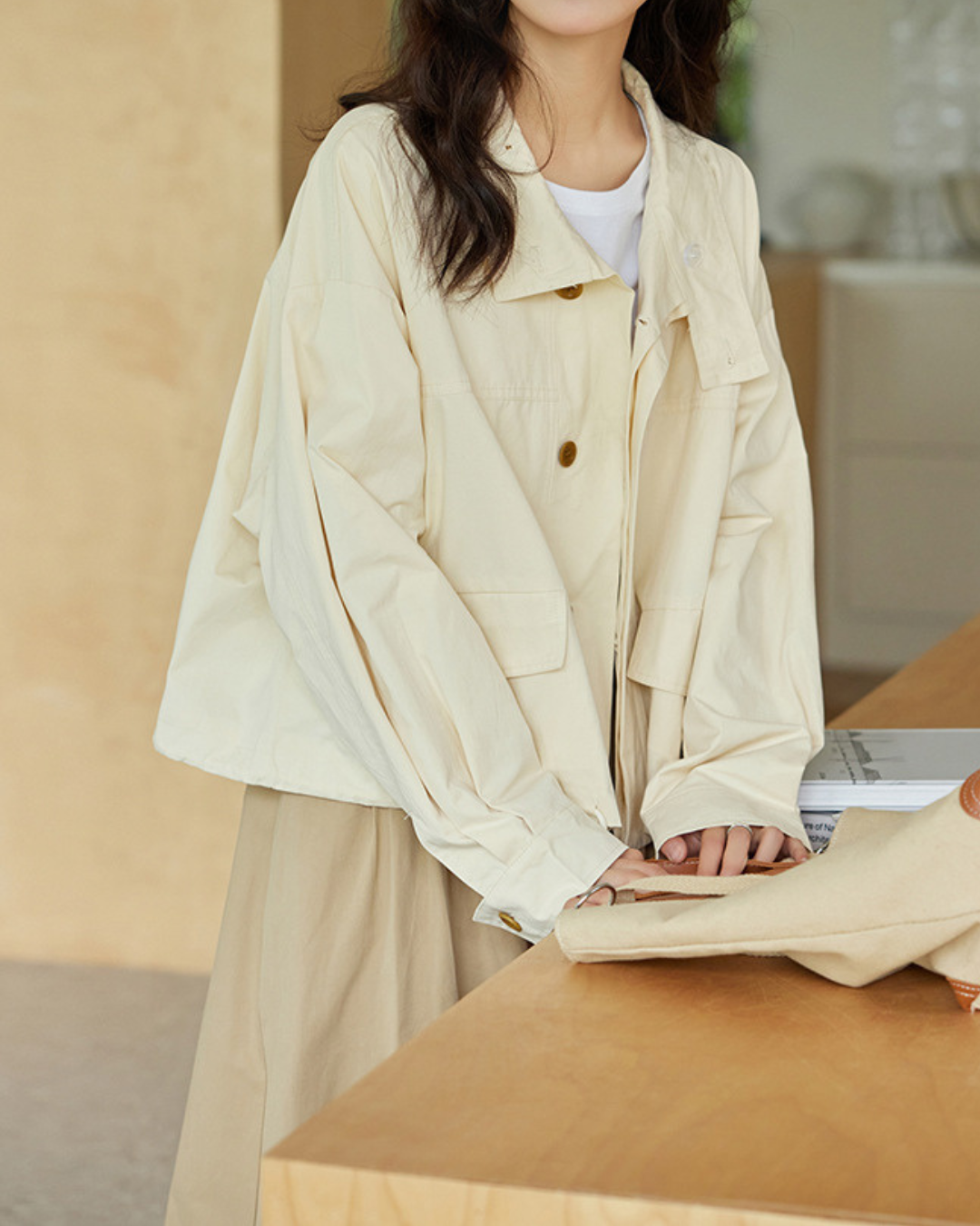 Elodie Calm Cotton Drawstring Jacket