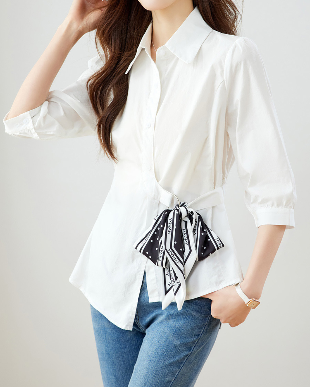 Celine Bow Soft Blouse
