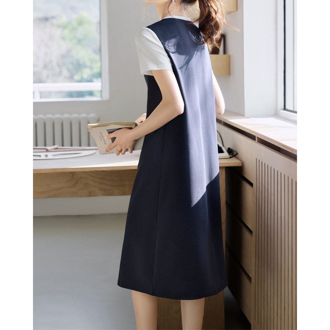 Elin Calm Layered Tee Dress