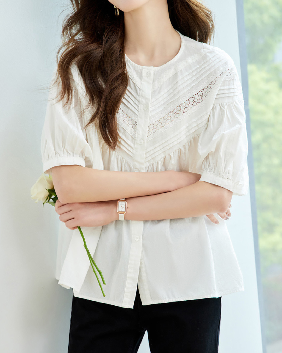 Mabel Calm Pleat Blouse