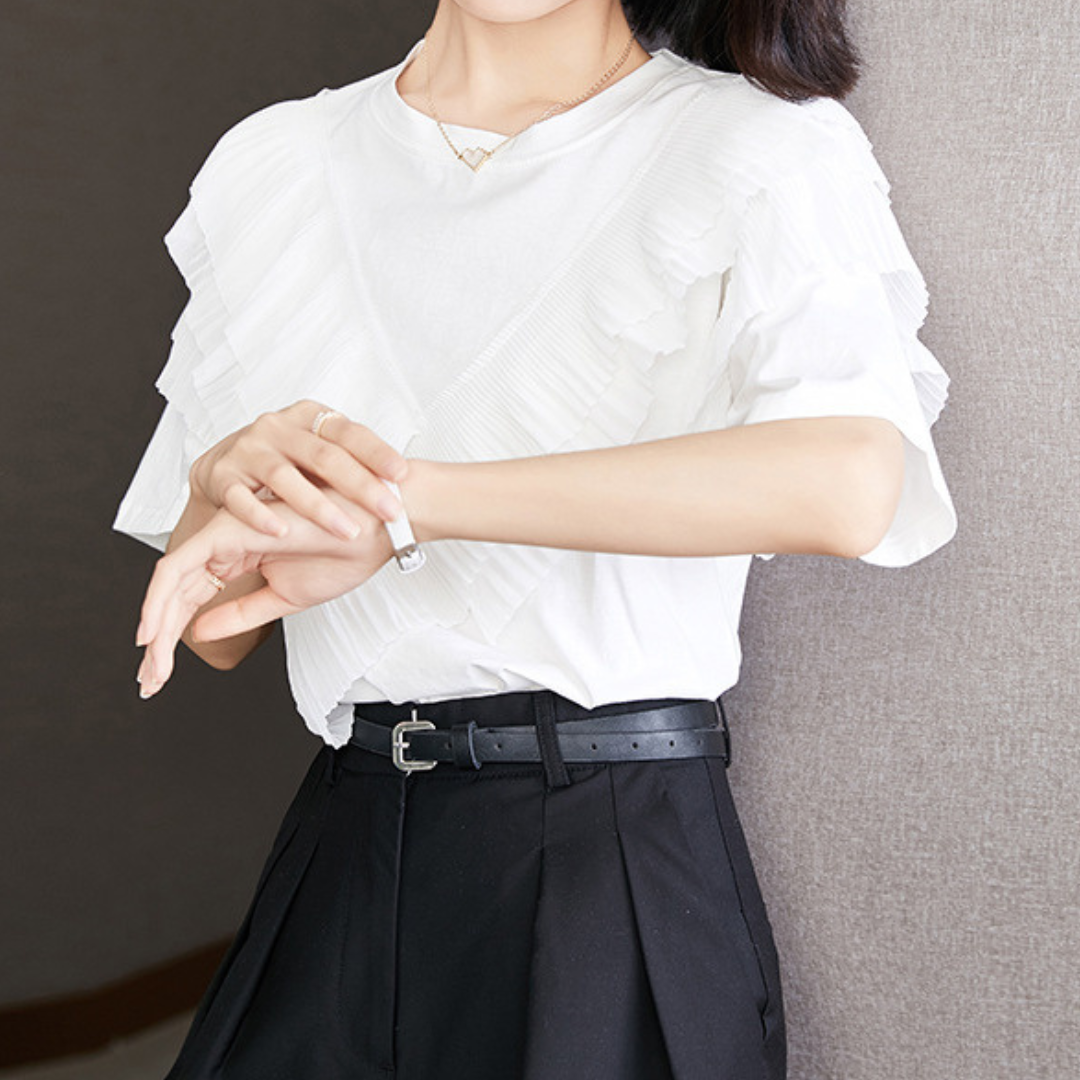 Faye Pleat Cascade T-Shirt