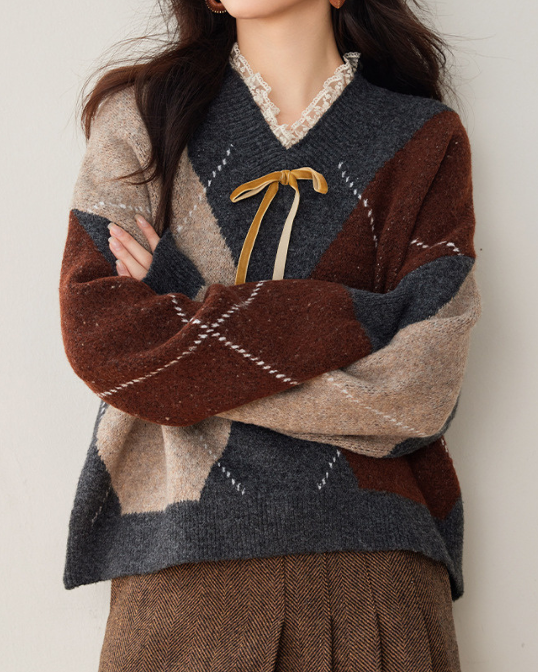 Autumn Soft Patchwork Sweater