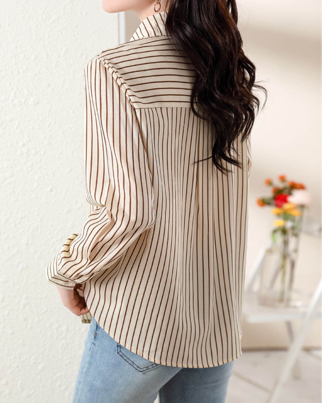 Mira Ease Stripe Pocket Shirt