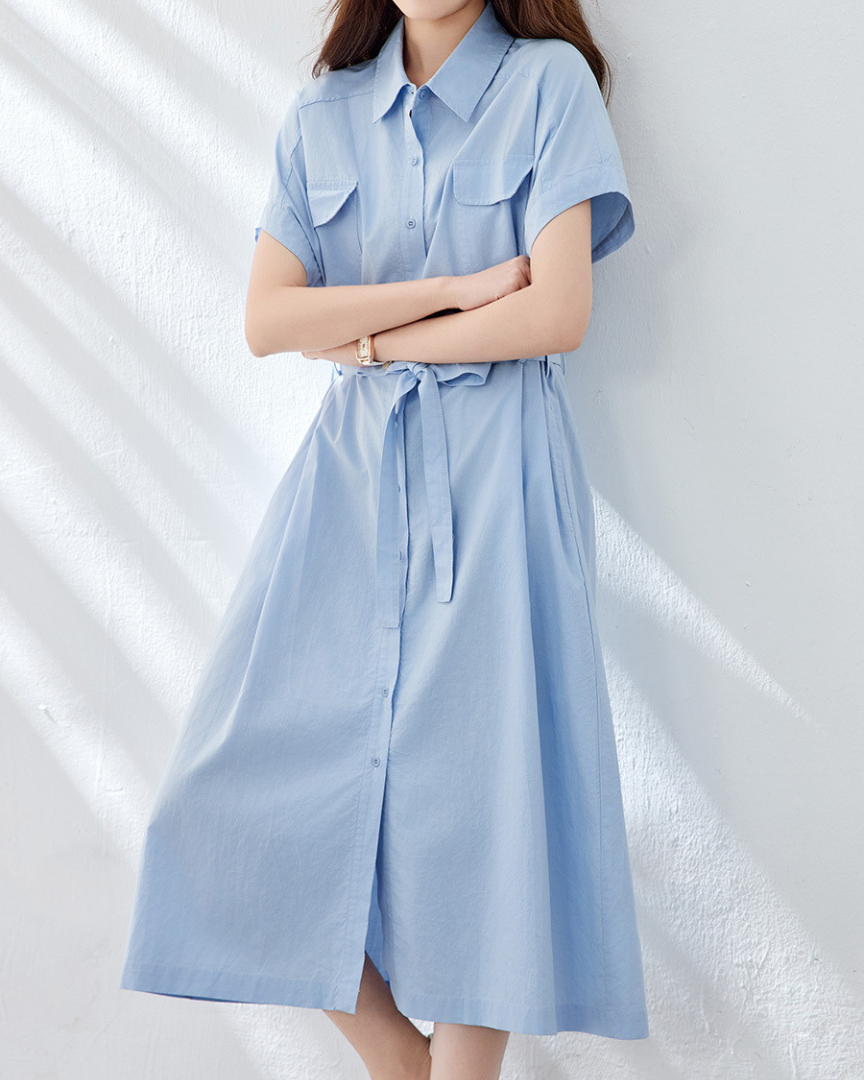 Mira Ease Utility Shirt Dress