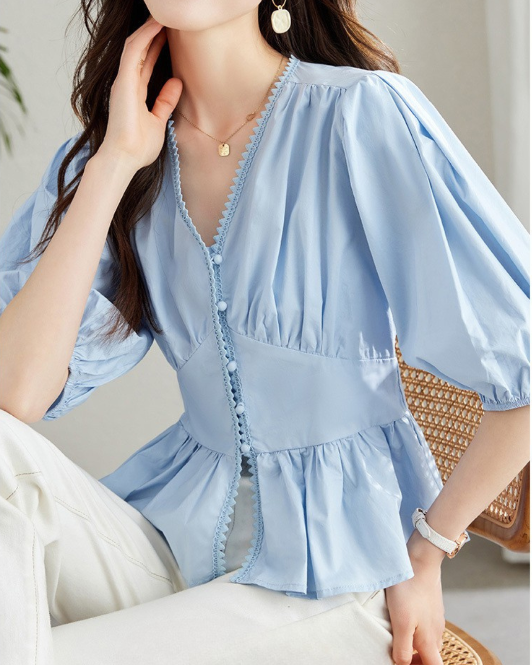 Elin Grace Peplum Blouse