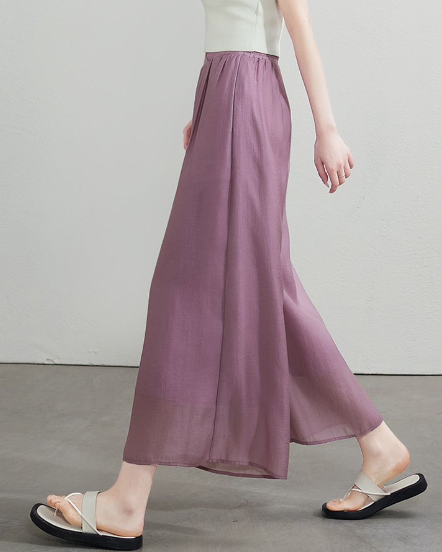 Serene Drape Chiffon Wide Pants