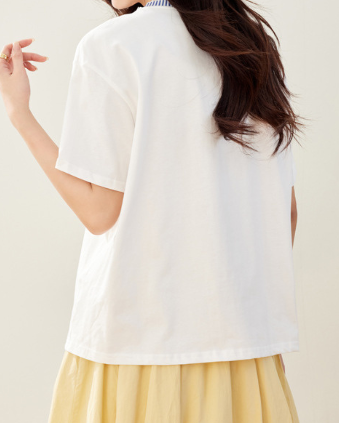 Serena Tie Trim Cotton T-shirt
