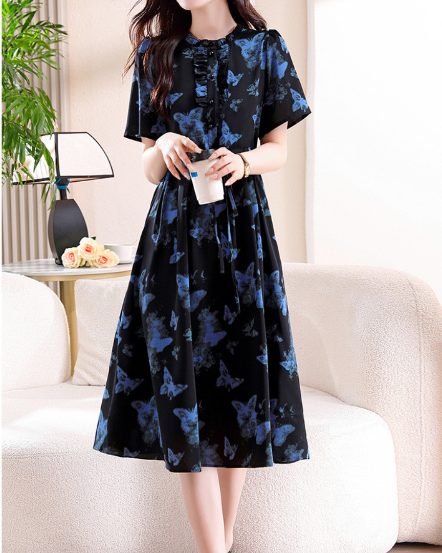 Mira Float Butterfly Midi Dress