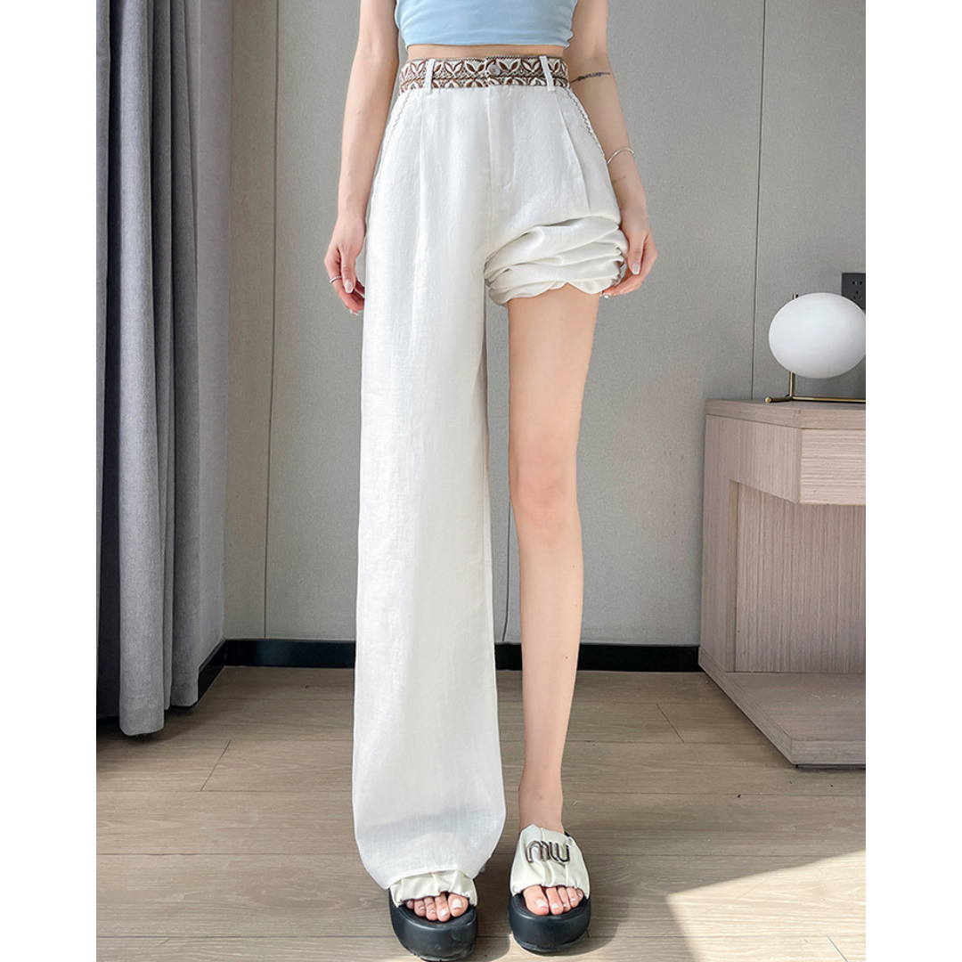 Ariwa Embroidered Waist Trousers