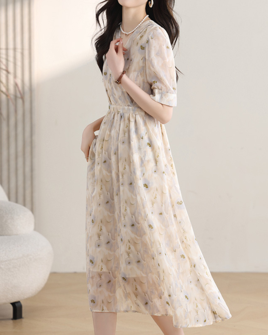 Amara Mist Bloom Midi Dress