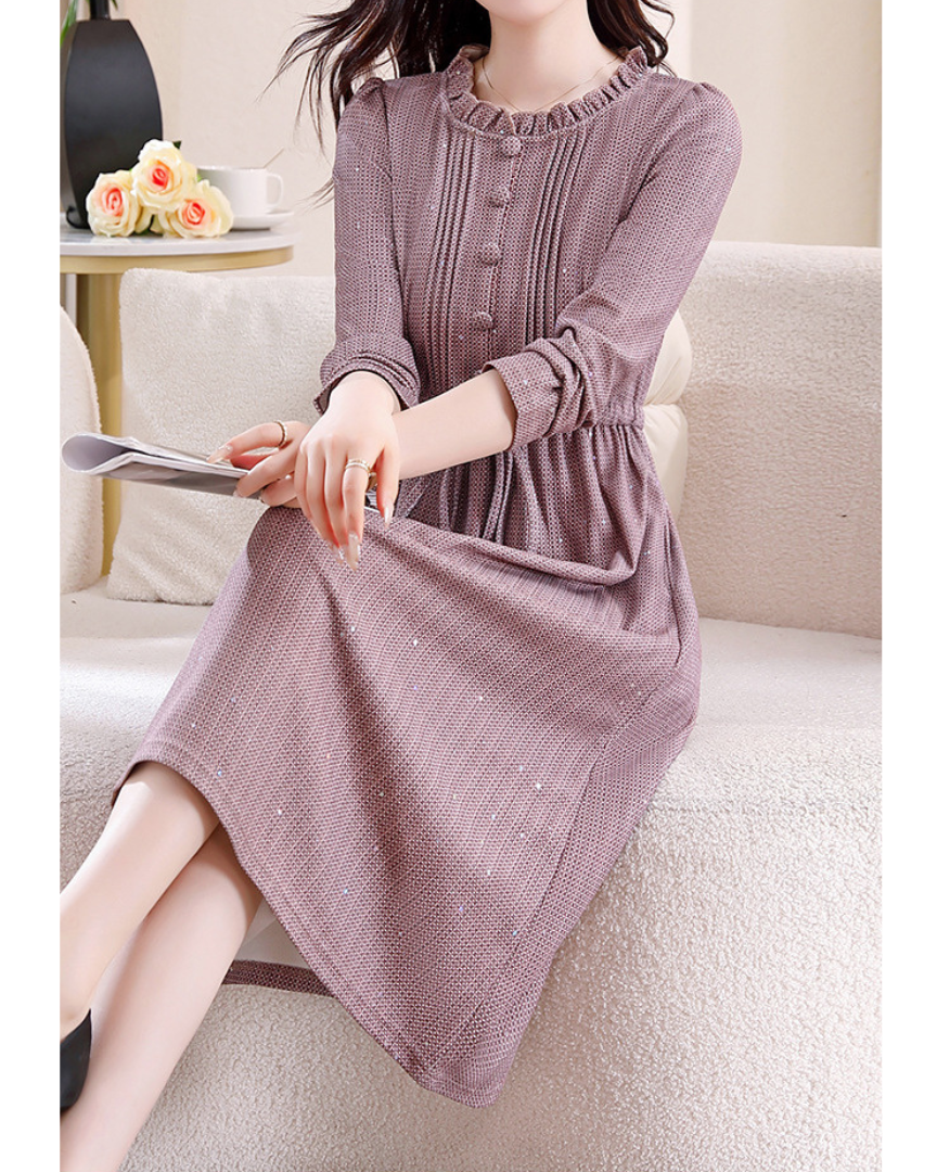 Lyra Dot Ruche Waist Dress