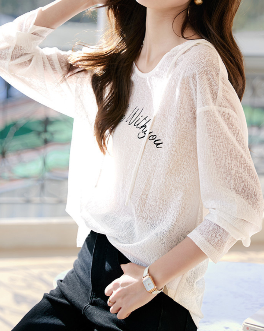 Elsie Sheer Hooded T-Shirt