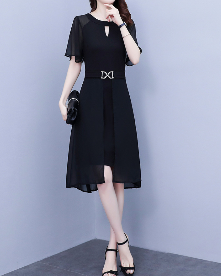 Eloise Flutter Keyhole Dress